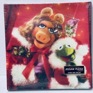 JIGSAW PUZZLE~  1981 MISS PIGGY KERMIT~ SEALED~ MERRY MISTLETOE TIME SPRINGBOK~.